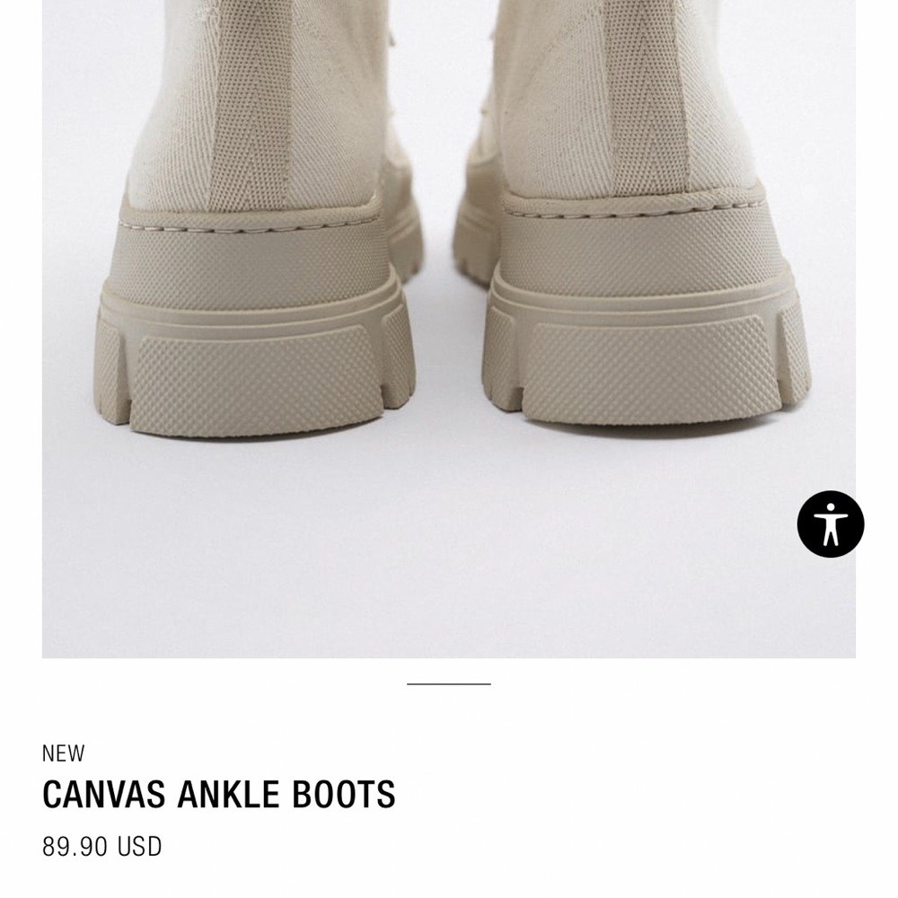 Zara Canvas Boot With Lug Sole - image 4